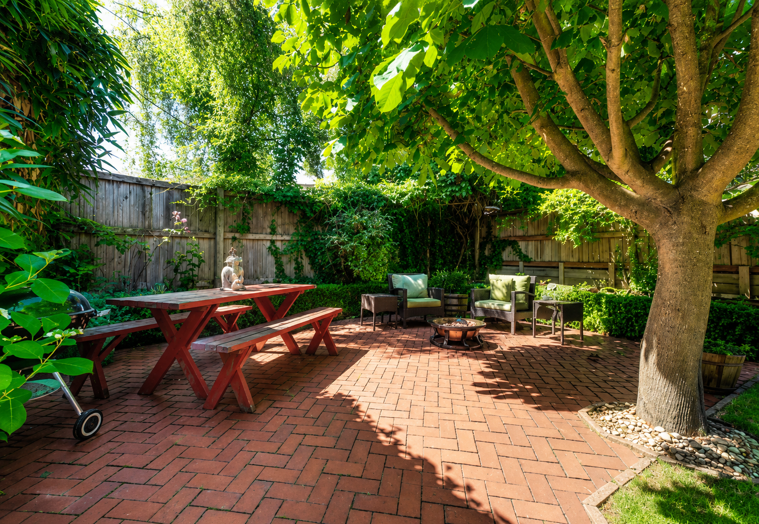 Paver patio and concrete installation in North Texas
